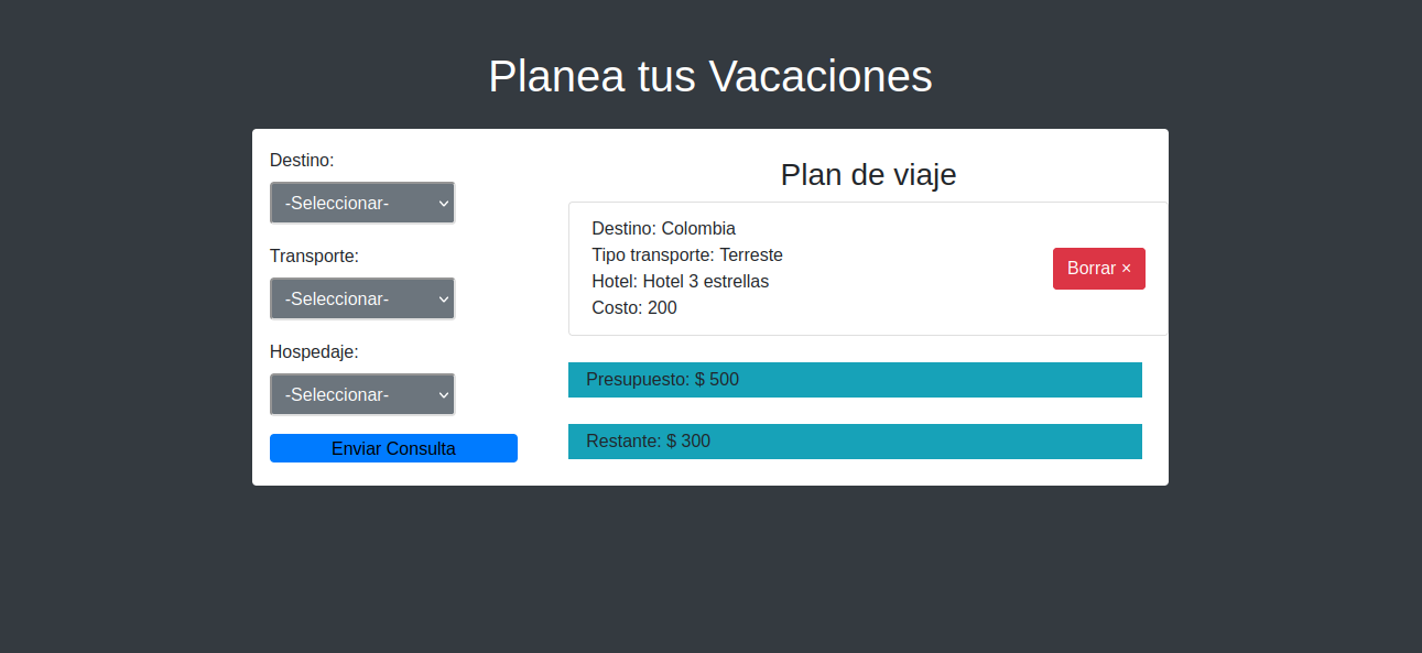 Planea tus vaciones